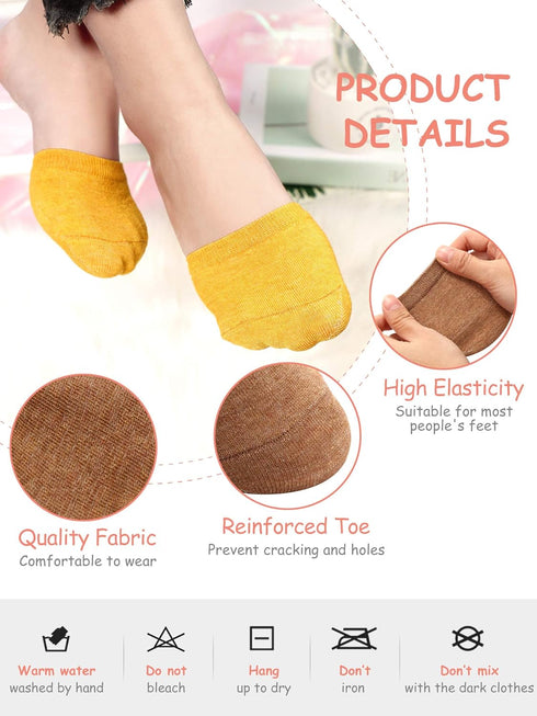 SATINIOR 8 Pairs Toe Topper Socks for Women, Mule Socks Half Toe Socks Toe Topper Liner Half Socks Cotton Socks Seamless...